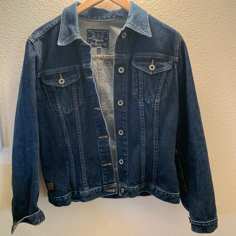 Vintage 90’s Y2K Millennium Jean Jacket Nordstrom For Joseph Dark Denim